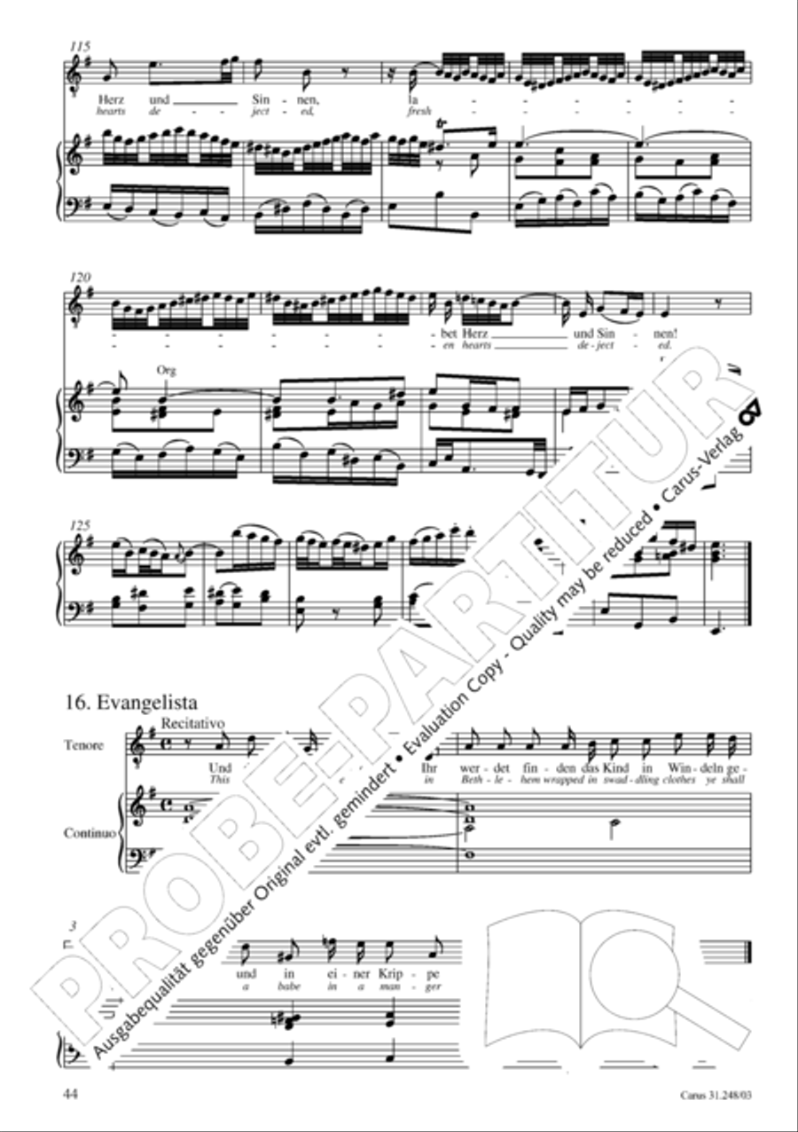 Christmas oratorio (Weihnachtsoratorium, Teile I-III) 4-Part scores gallery preview page 49
