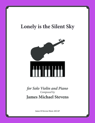 Book cover for Lonely is the Silent Sky - Violin & Piano