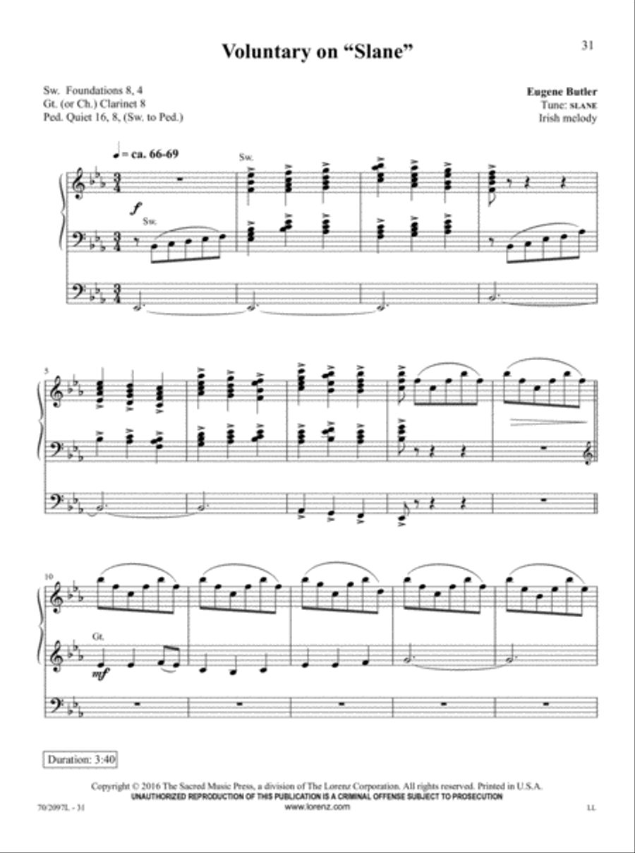 The Sacred Organ Library, Vol. 3 Organ Solo scores gallery preview page 10