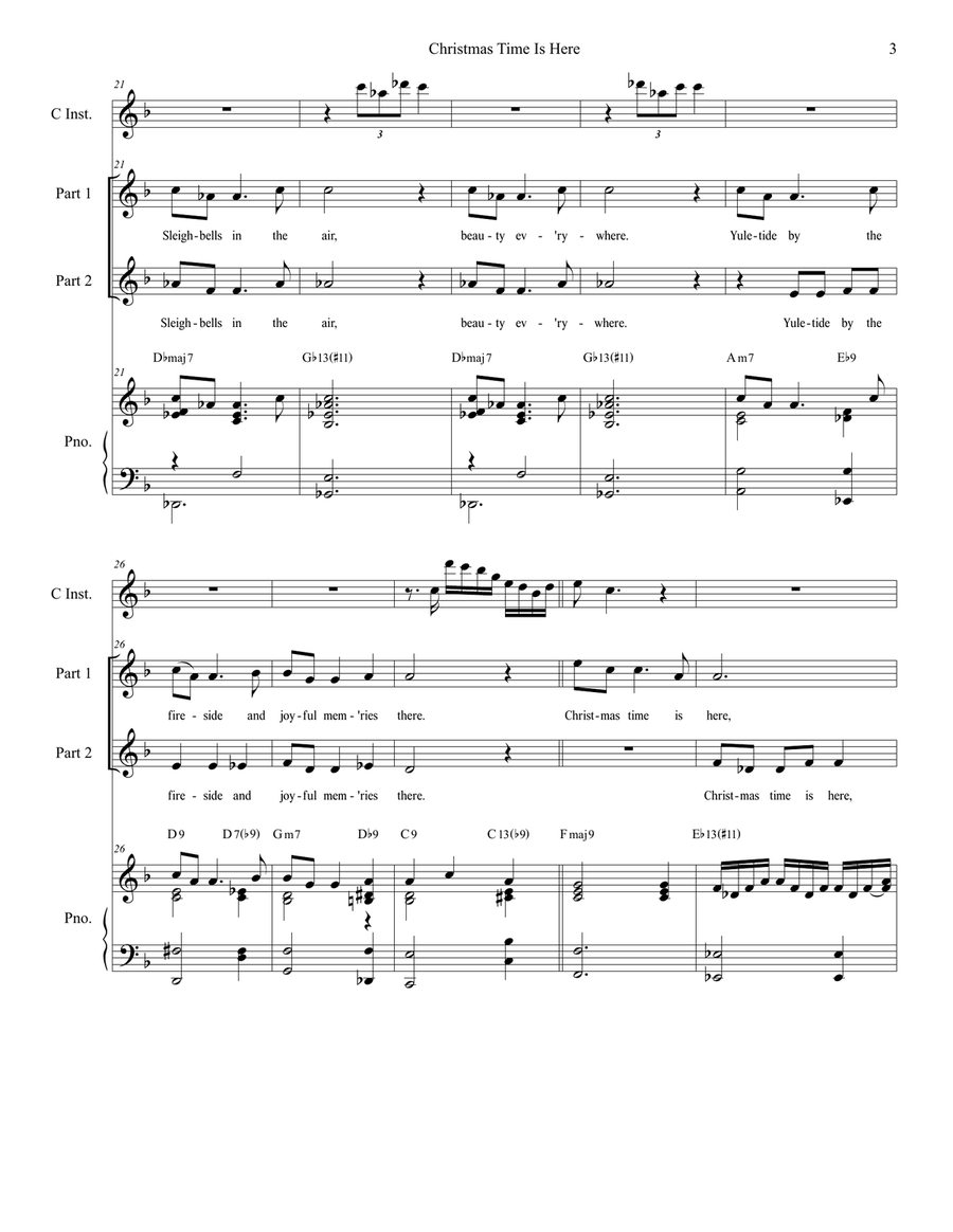 Christmas Time Is Here Christmas Time Is Here 2-Part scores gallery preview page 3