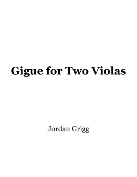 Gigue for Two Violas image number null