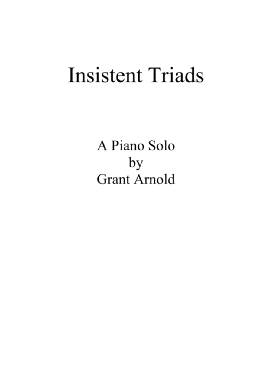 Insistent Triads Piano Method scores gallery preview page 1