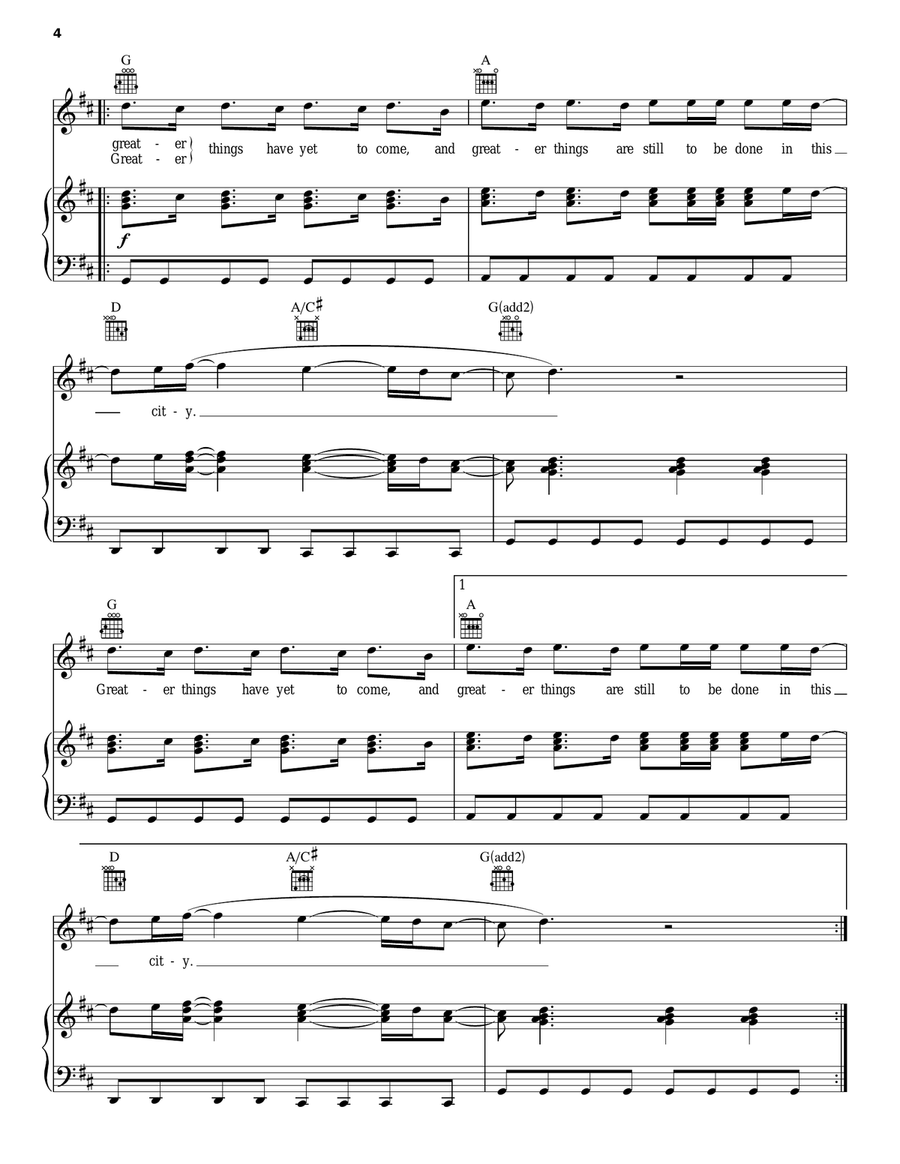 God Of This City God Of This City Piano, Vocal, Guitar scores gallery preview page 4