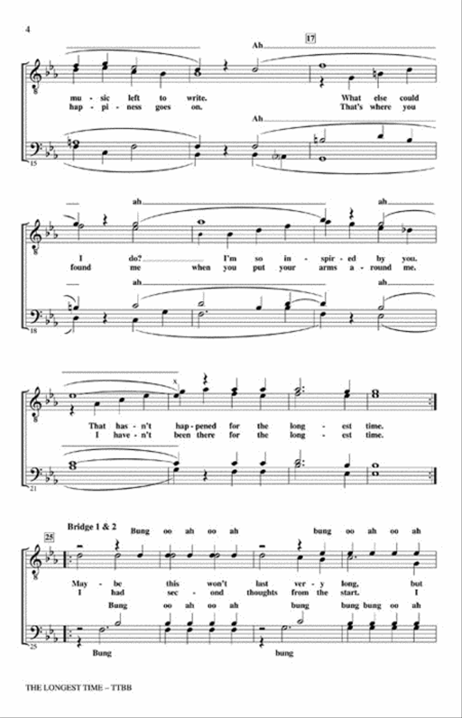 The Longest Time A Cappella scores gallery preview page 3