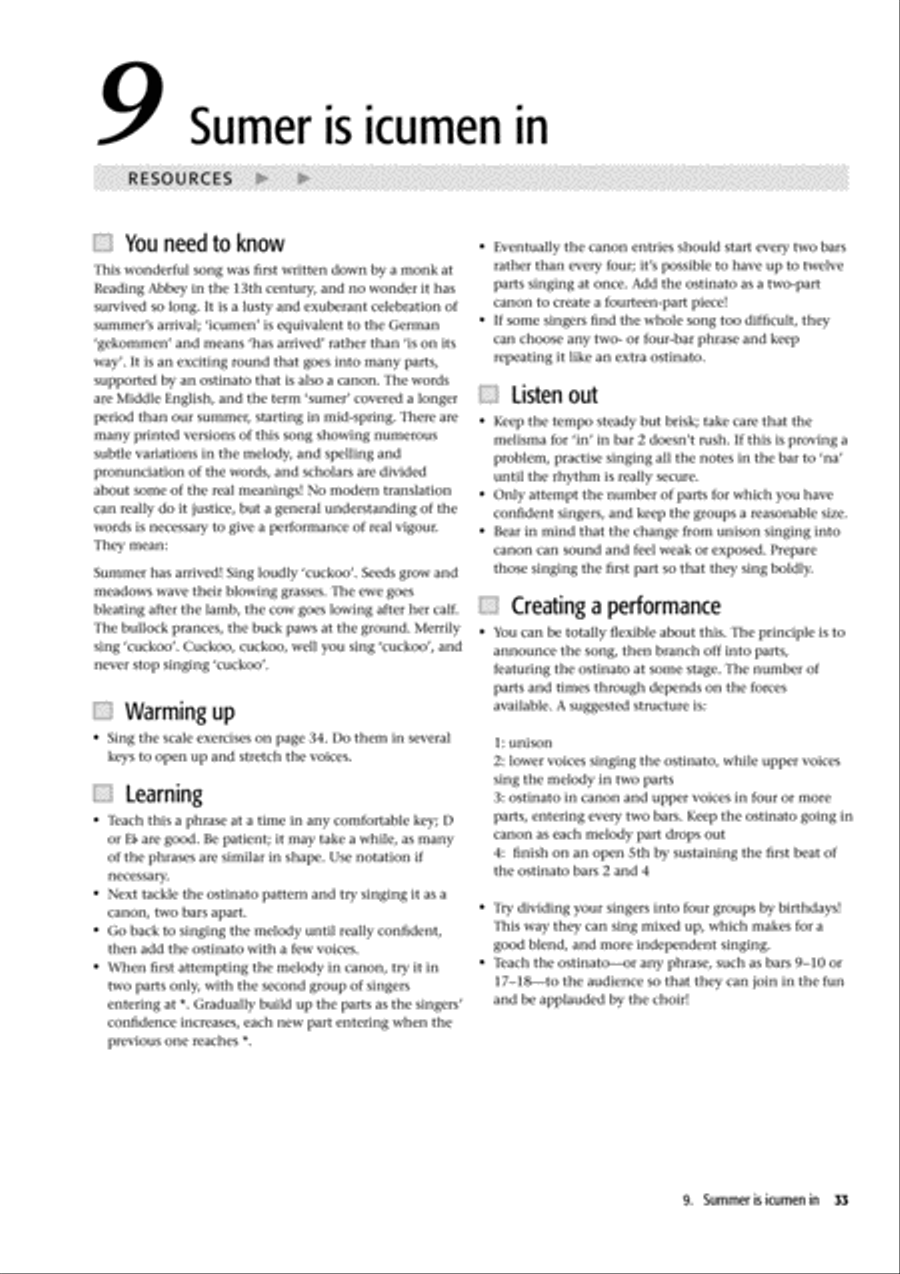 Folk Voiceworks Unison Choir scores gallery preview page 7