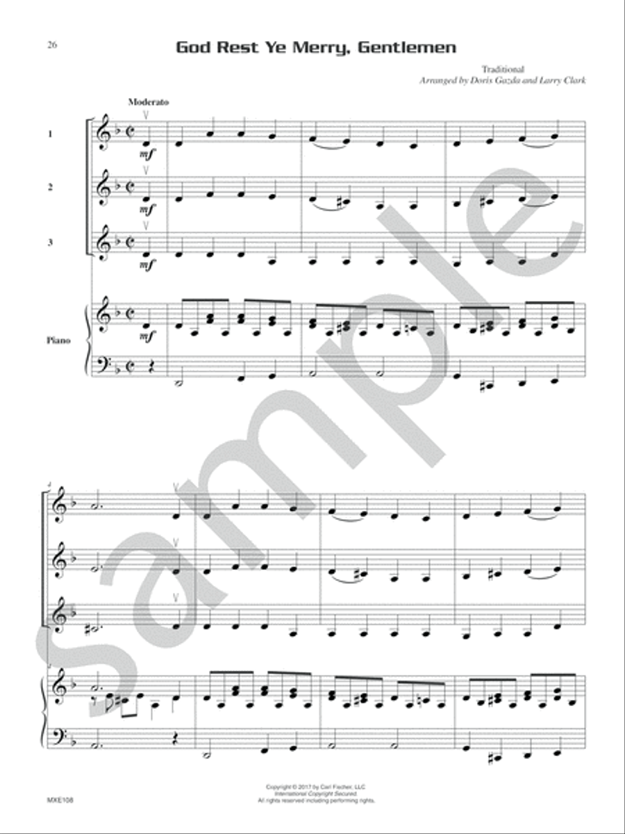 Compatible Trios for Christmas Piano Solo scores gallery preview page 10