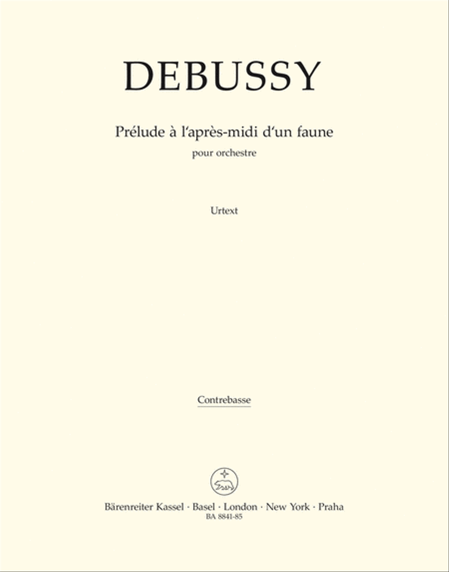 Prelude a lapres-midi dun faune for Orchestra Double Bass scores gallery preview page 1