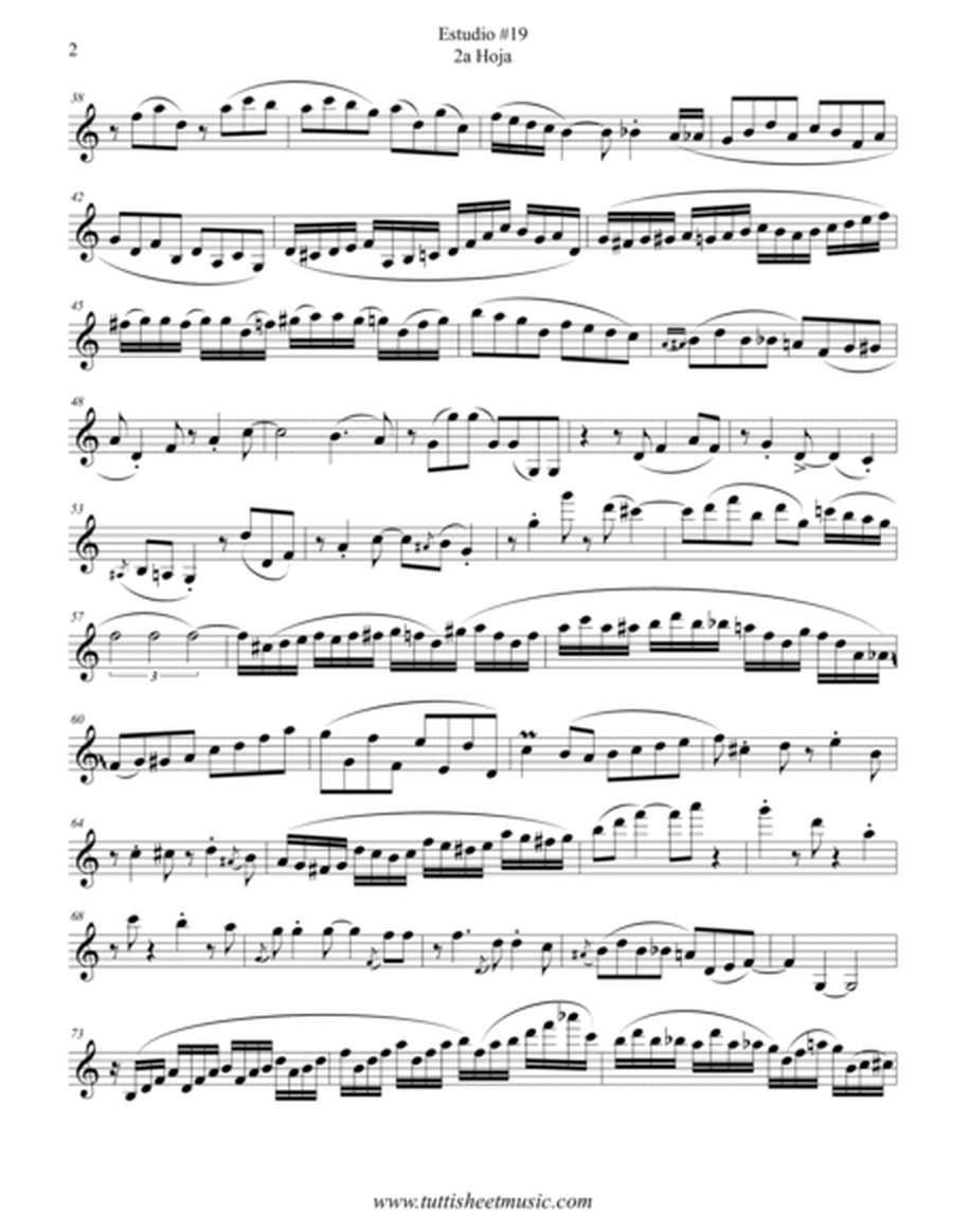 Etude #19 (Cumbia), for Solo Clarinet image number null