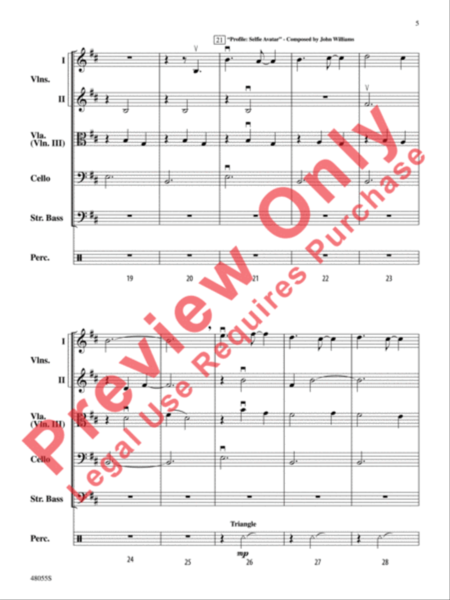 Harry Potter -- Wizards Unite---Selections from the Real-World Augmented Reality Mobile Game String Orchestra scores gallery preview page 6