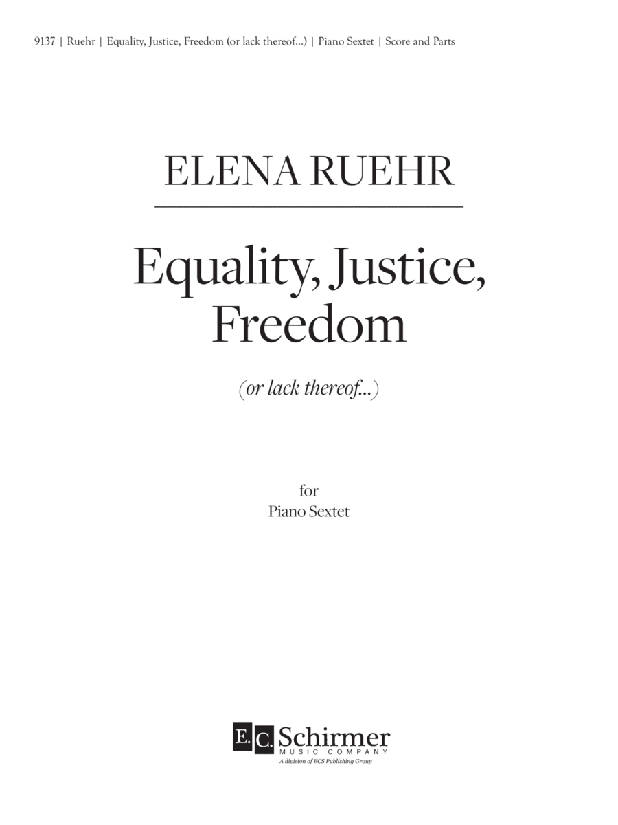 Equality, Justice, Freedom Chamber Music scores gallery preview page 1