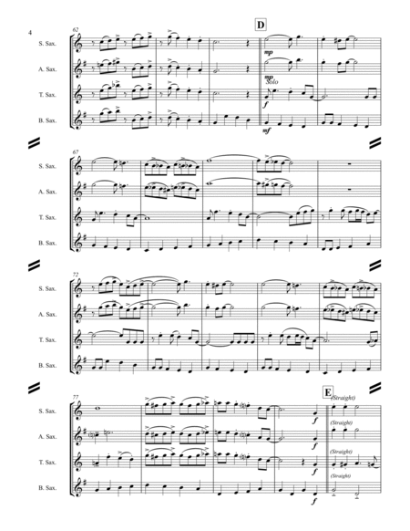Jingle Bells (for Saxophone Quartet SATB or AATB) image number null