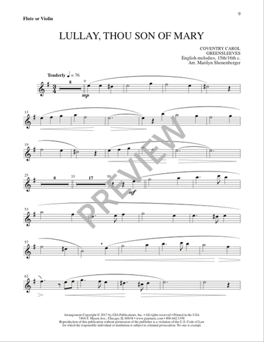 Lullay, Thou Son of Mary, 3 oct. edition - Handbells 3-Octaves scores gallery preview page 10