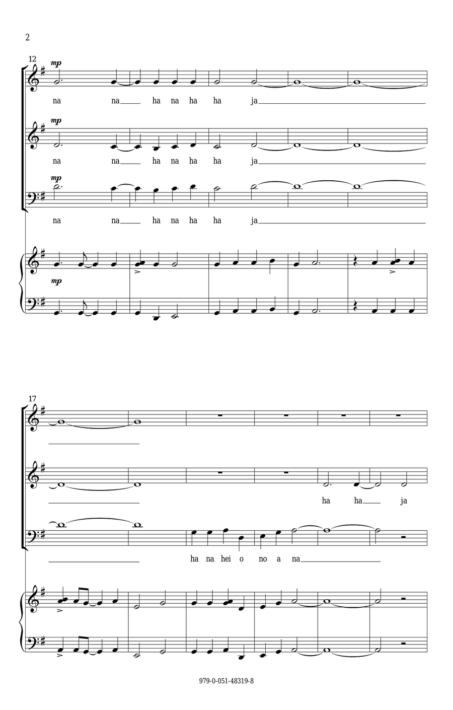 Eatnemen Vuelie (Song Of The Earth) (arr. Emily Crocker) 3-Part scores gallery preview page 2