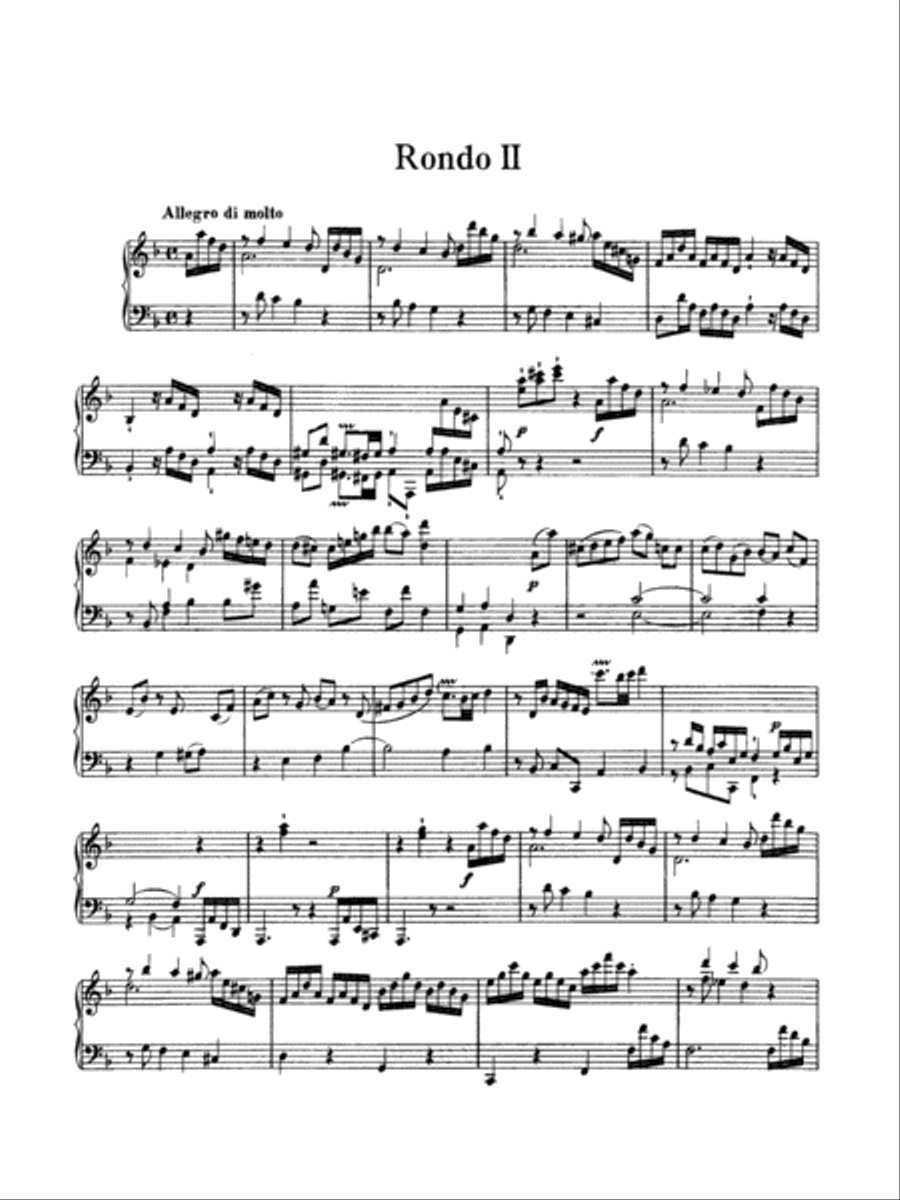 Bach: Sonatas, Fantasias & Rondos (Volume II) Piano Solo scores gallery preview page 1