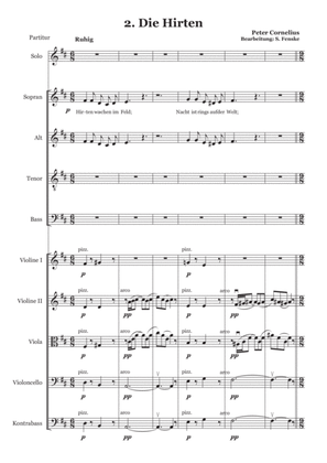 Peter Cornelius Weihnachtslieder - 2. Die Hirten - Score Only