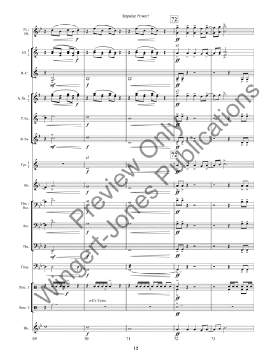 Impulse Power! Concert Band scores gallery preview page 16