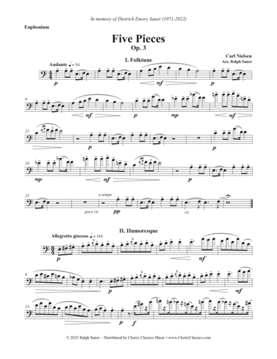 Five Pieces, Op. 3 for Euphonium and Piano