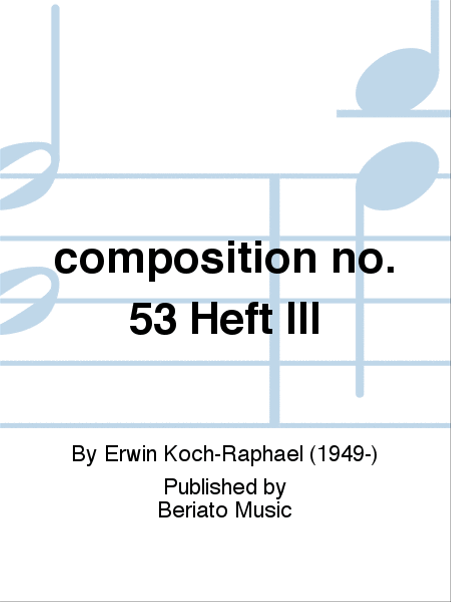 composition no. 53 Heft III Set of Parts scores gallery preview page 1
