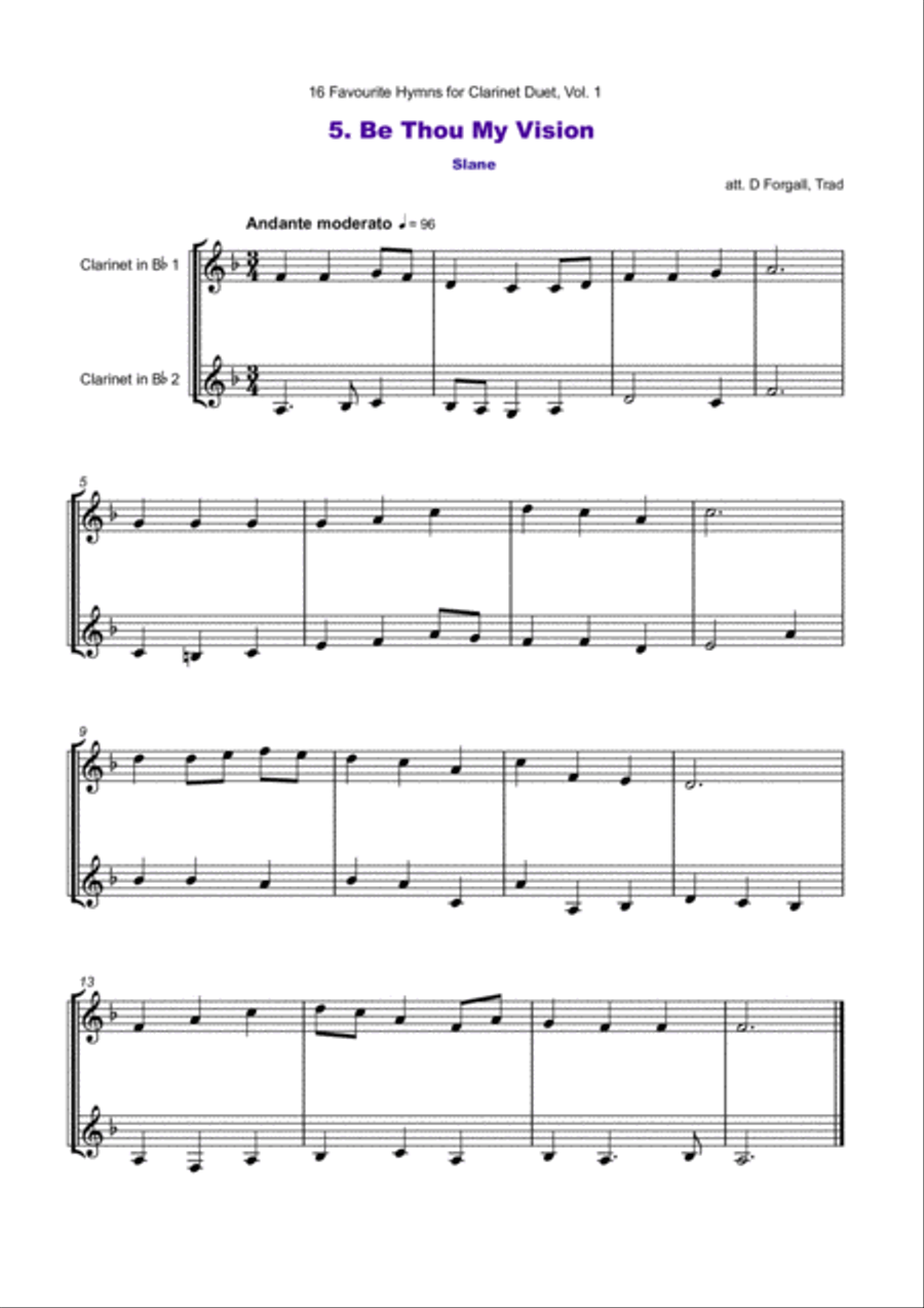 16 Favourite Hymns Vol.1 for Clarinet Duet Clarinet Duet scores gallery preview page 6