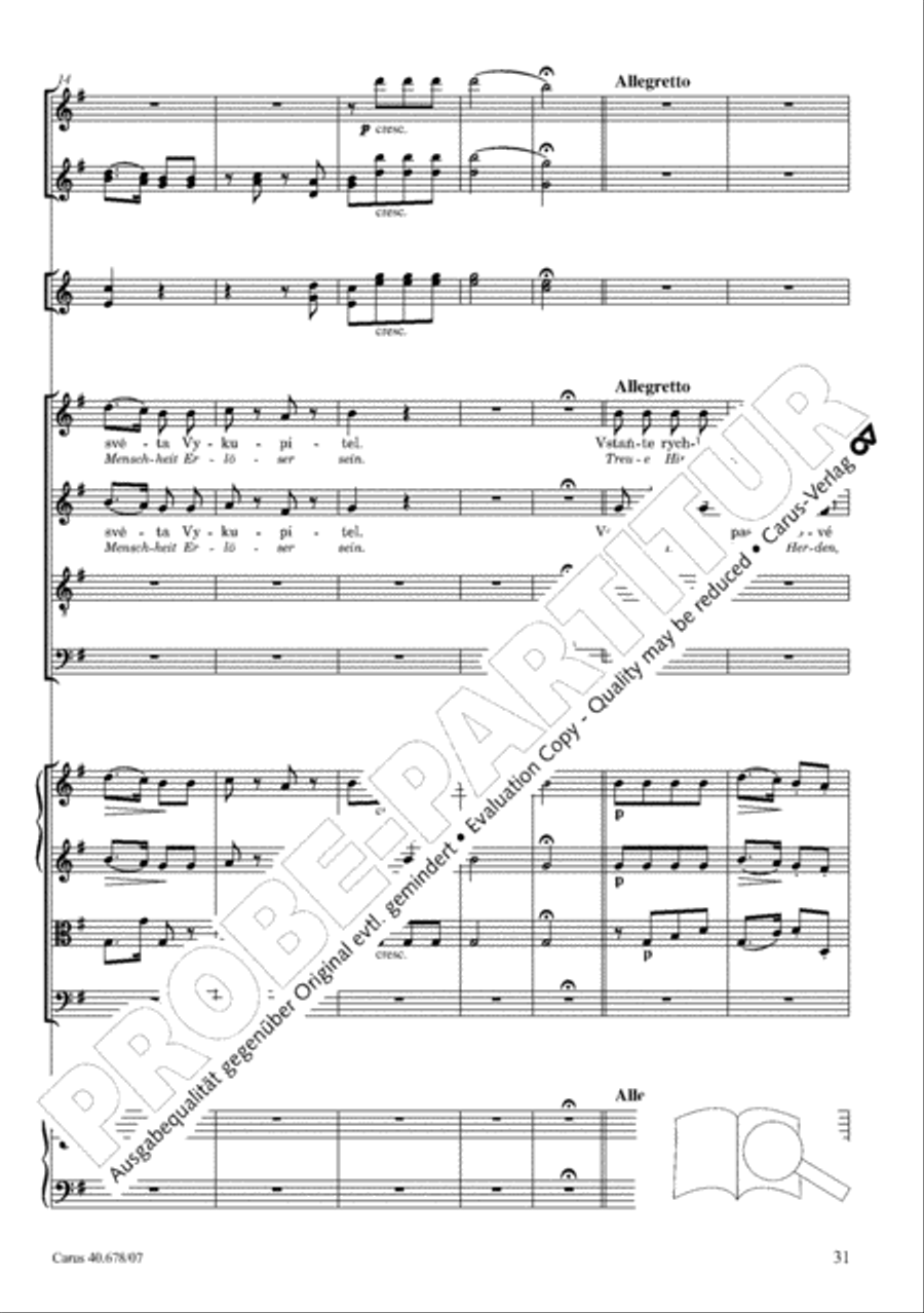 Missa pastoralis bohemica 4-Part scores gallery preview page 44