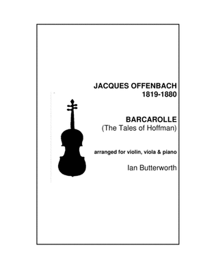 OFFENBACH Barcarolle (The Tales of Hoffman) for violin, viola & piano
