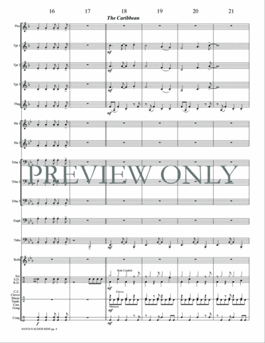 Santa's Sleigh Ride Small Ensemble scores gallery preview page 6