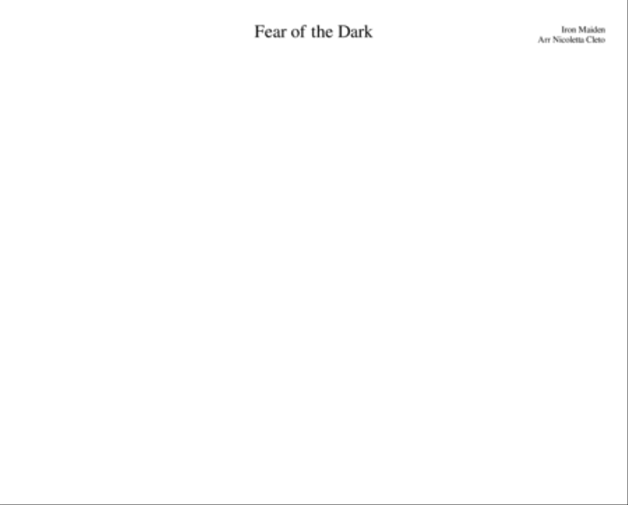 Fear Of The Dark Fear Of The Dark Jazz Ensemble scores gallery preview page 1