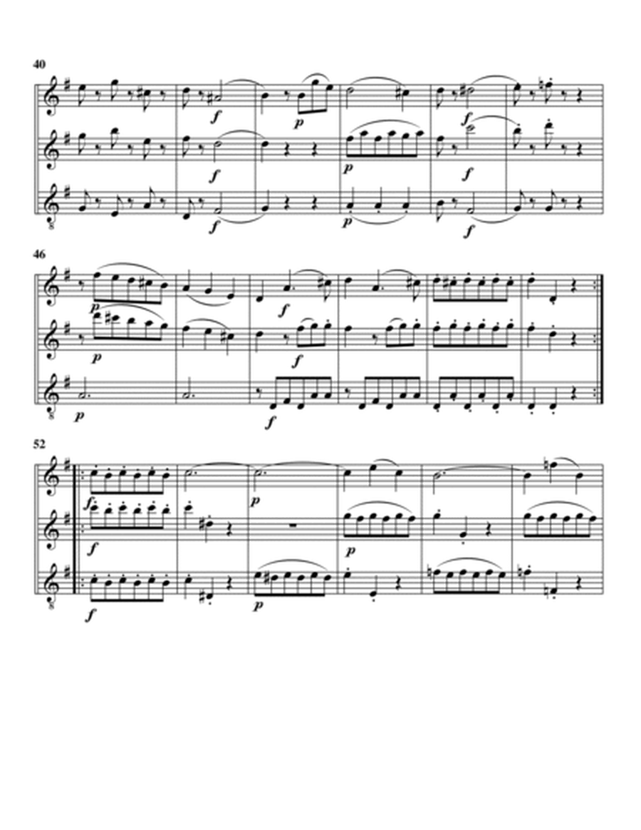 5 Divertimenti, K.439b, 1-5 (arrangements for recorders)