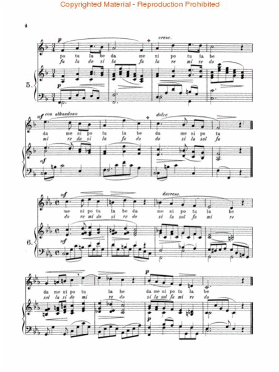 36 Eight-Measure Vocalises, Op. 93 Piano, Vocal scores gallery preview page 3