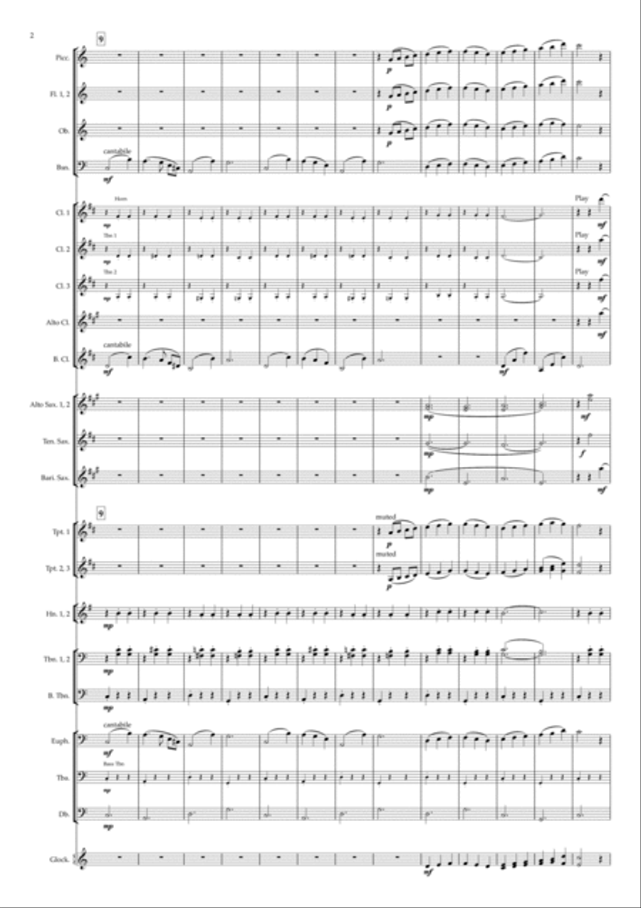 Poisoning Pigeons in the Park Concert Band scores gallery preview page 2