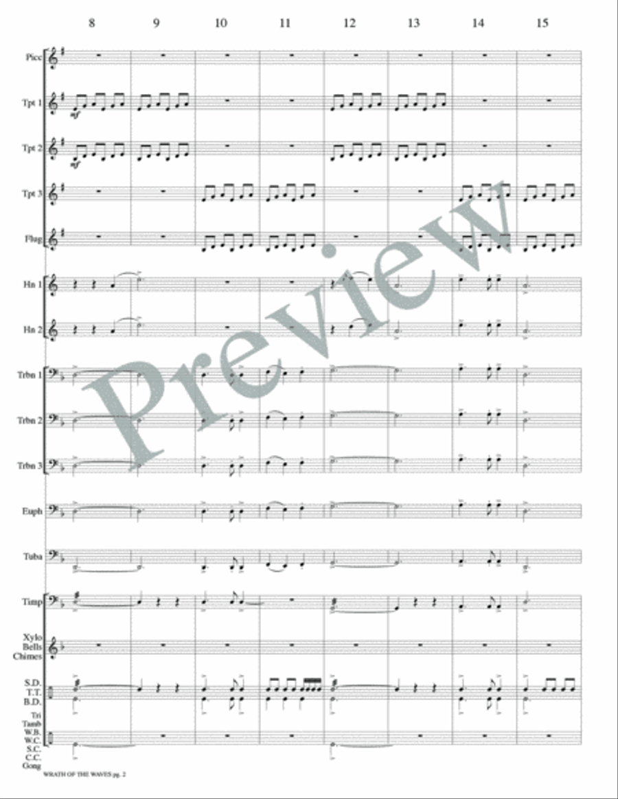 Wrath of the Waves Small Ensemble scores gallery preview page 4
