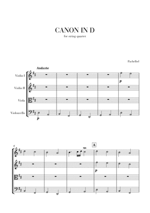 Book cover for Canon in D for String Quartet (Best version)