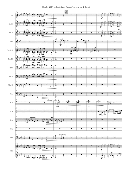 Adagio from the Organ Concerto no. 4 - Extra Score