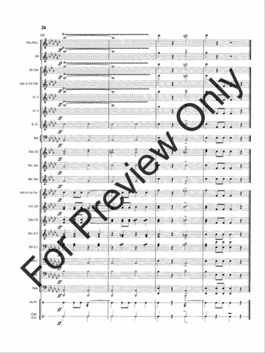 Slavic Farewell Concert Band scores gallery preview page 29