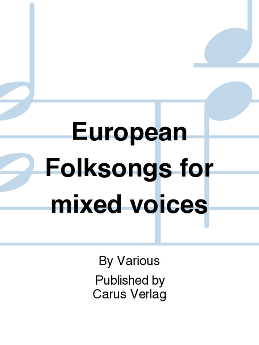 European Folksongs for mixed voices image number null