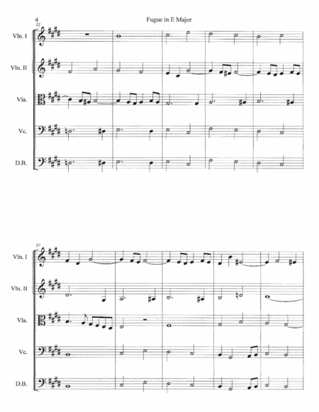 Fugue in E Major--String Orchestra Set image number null