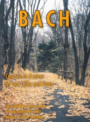 Book cover for Concerto in d minor BWV 1043 for Two Cellos and Piano