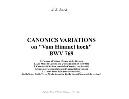 Bach - CANONICS VARIATIONS on "Vom Himmel hoch" BWV 769 image number null
