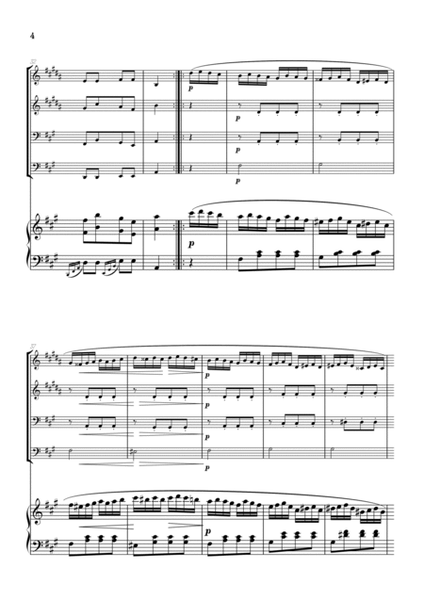 Rondo Alla Turca (Turkish March) | Brass Quartet Sheet Music (w/ piano) image number null