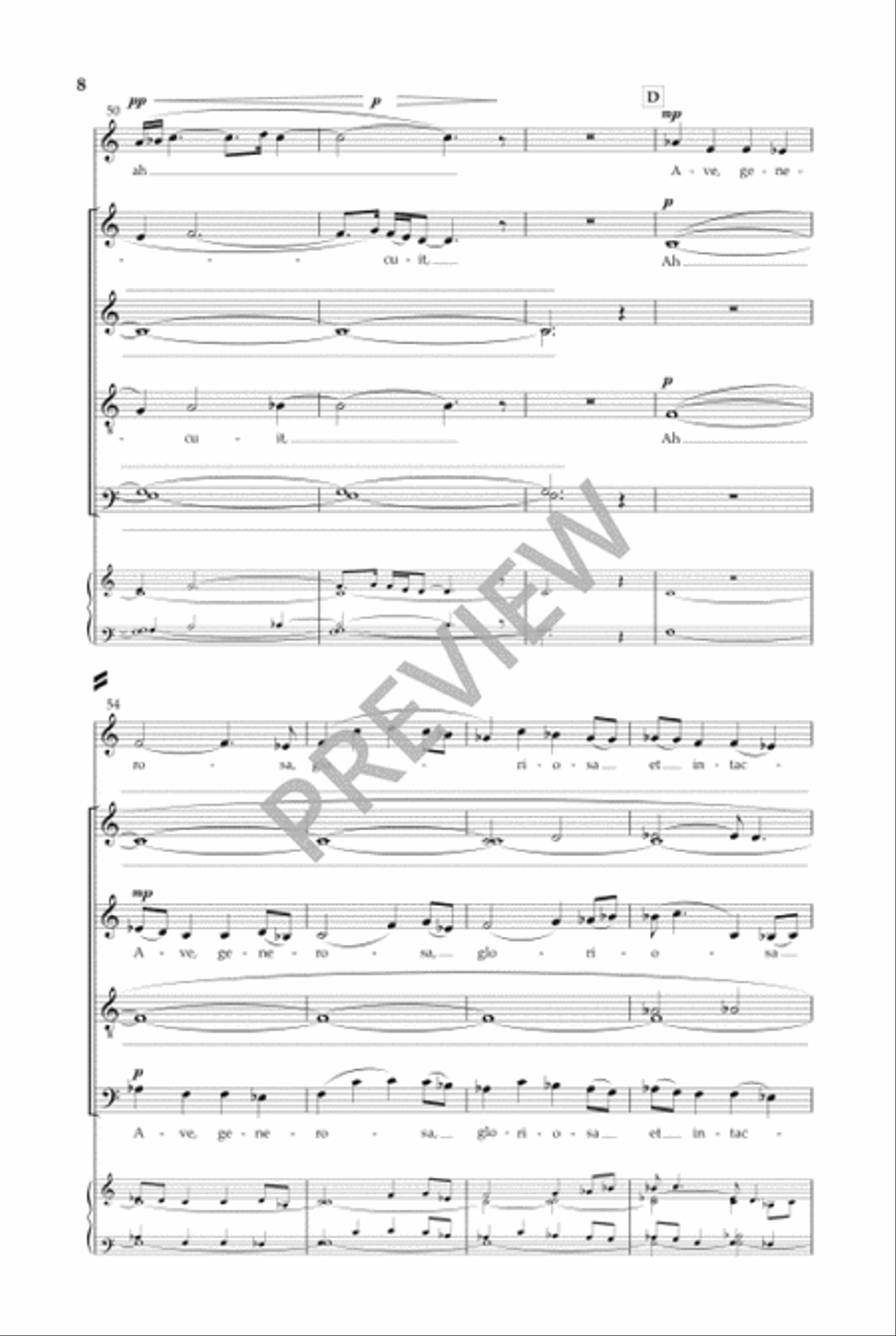 Ave Generosa (SATB) Divisi scores gallery preview page 9