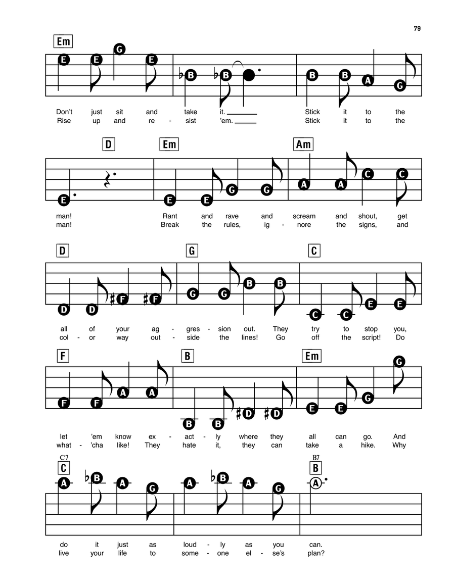 Stick It To The Man (from School of Rock: The Musical) Electronic Keyboard scores gallery preview page 2