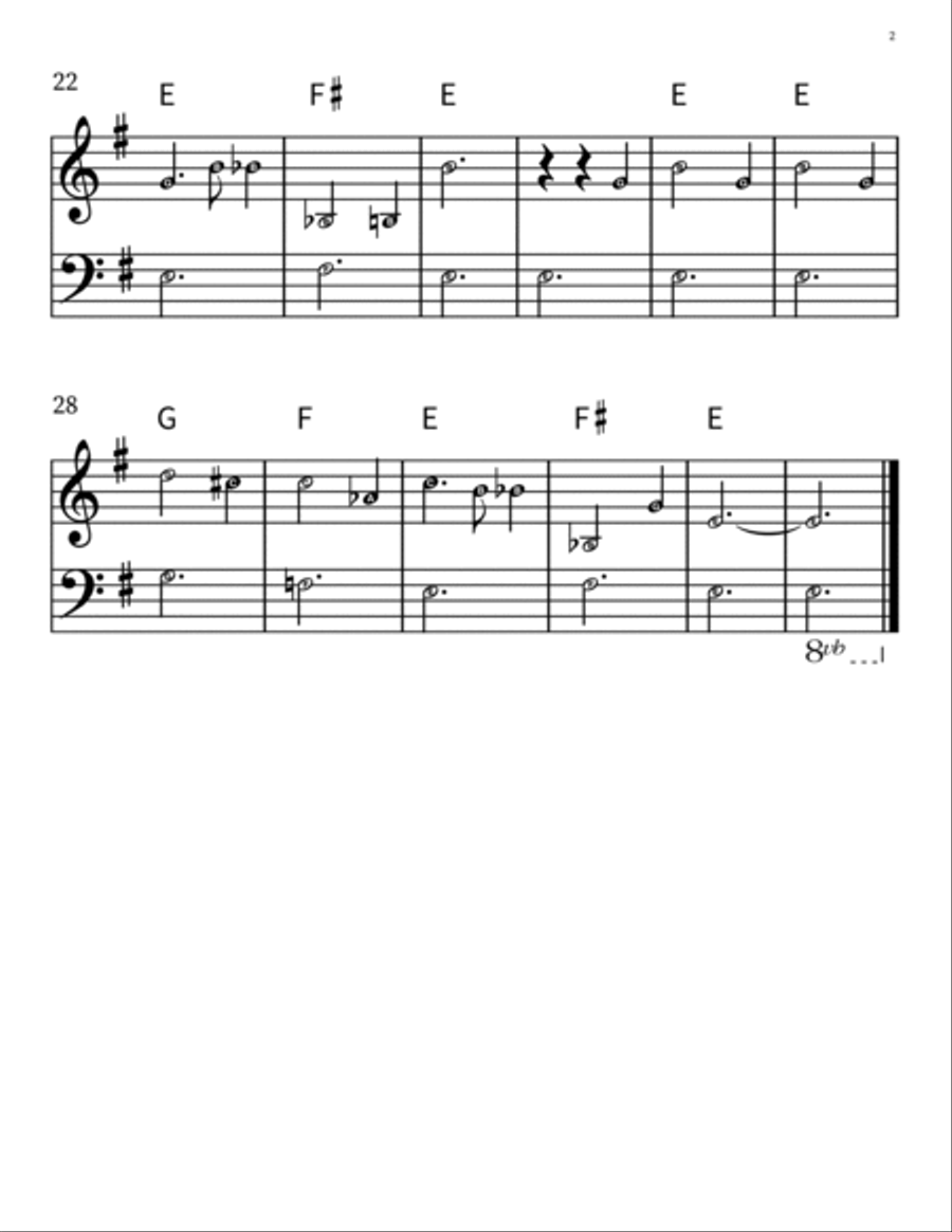 Harry Potter Theme Easy Piano scores gallery preview page 2