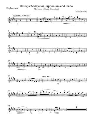 Baroque Sonata for Euphonium 3rd Movement (Fugue Celebration)