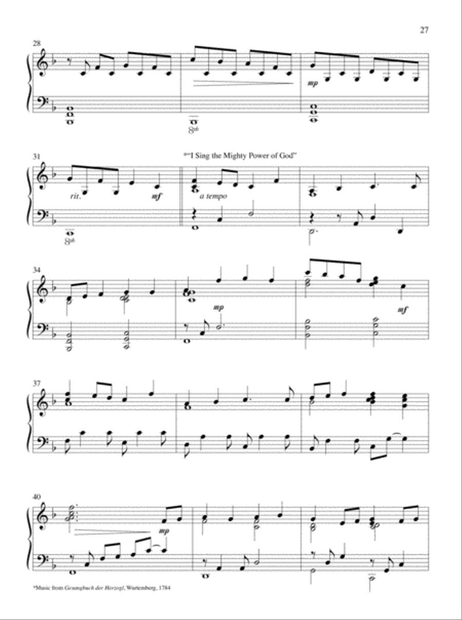 Let All Things Their Creator Bless! Piano Solo scores gallery preview page 16