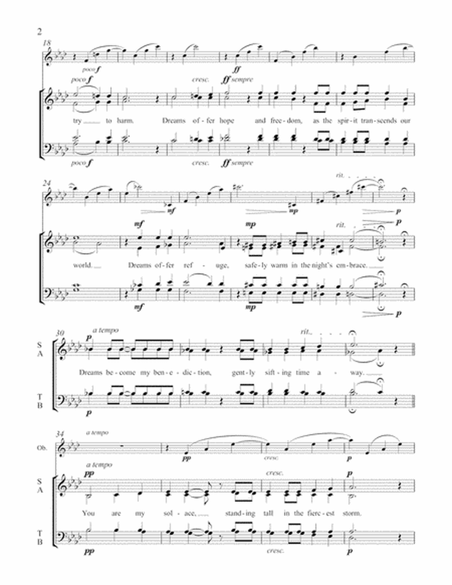 Dreams offer solace (Downloadable Choral Score)