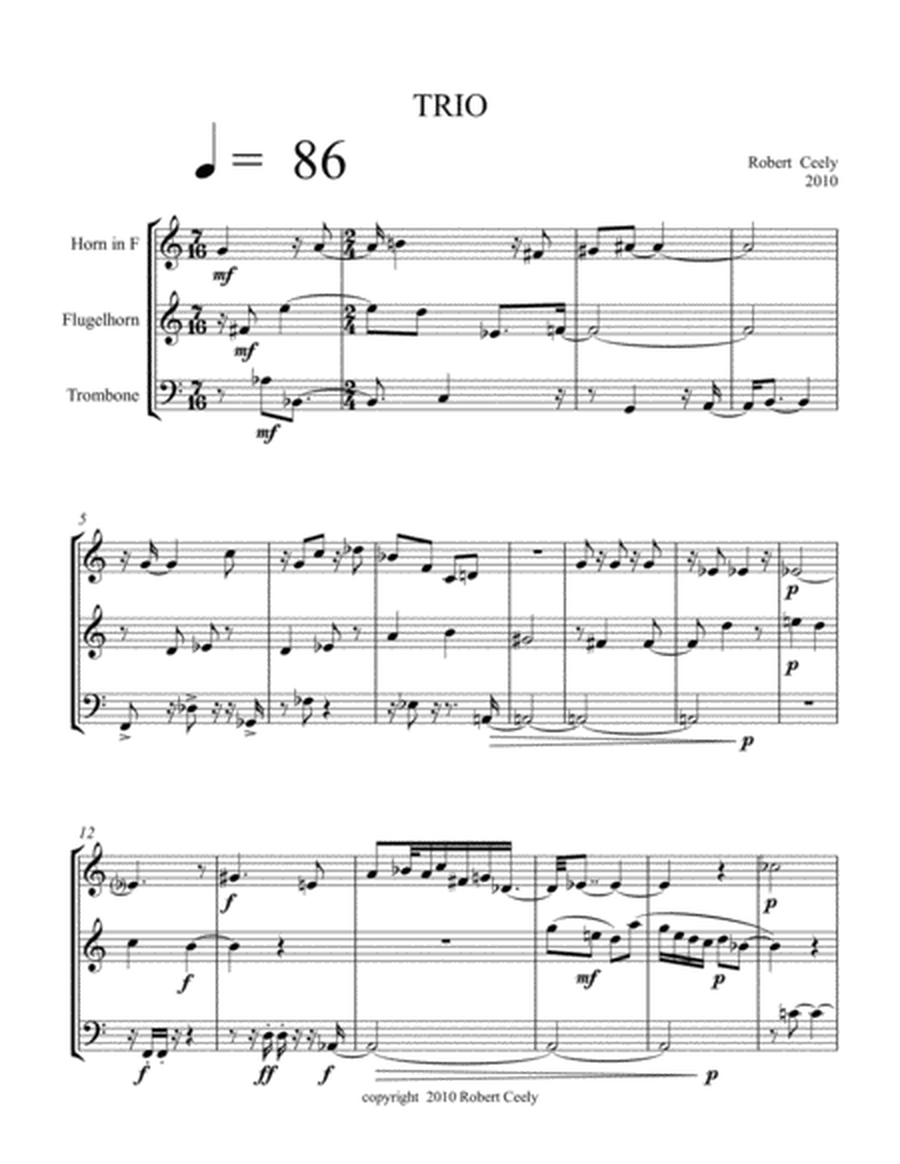 [Ceely] Trio for Horn, Flugelhorn, and Trombone