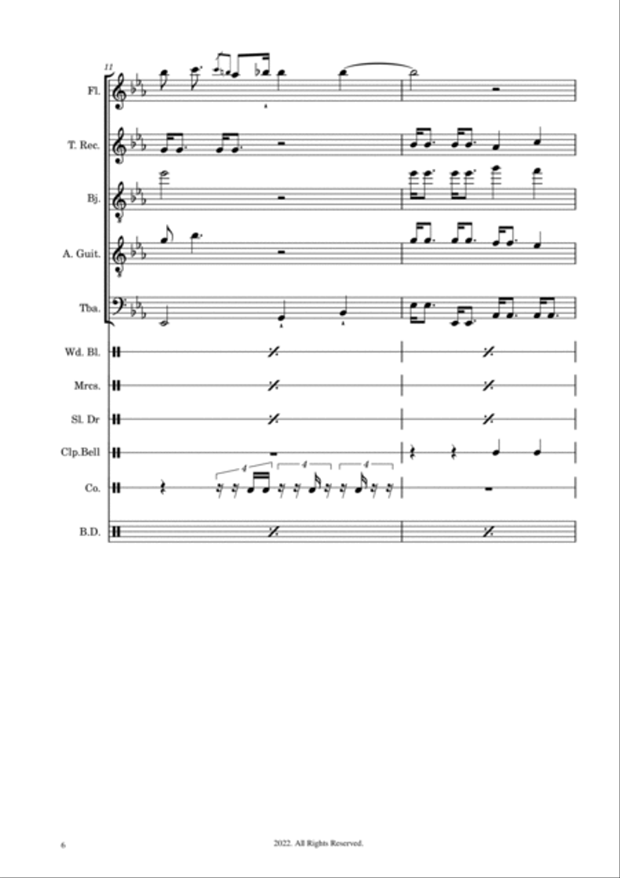 Nwa Nnunu (African Dance) Full Orchestra scores gallery preview page 6