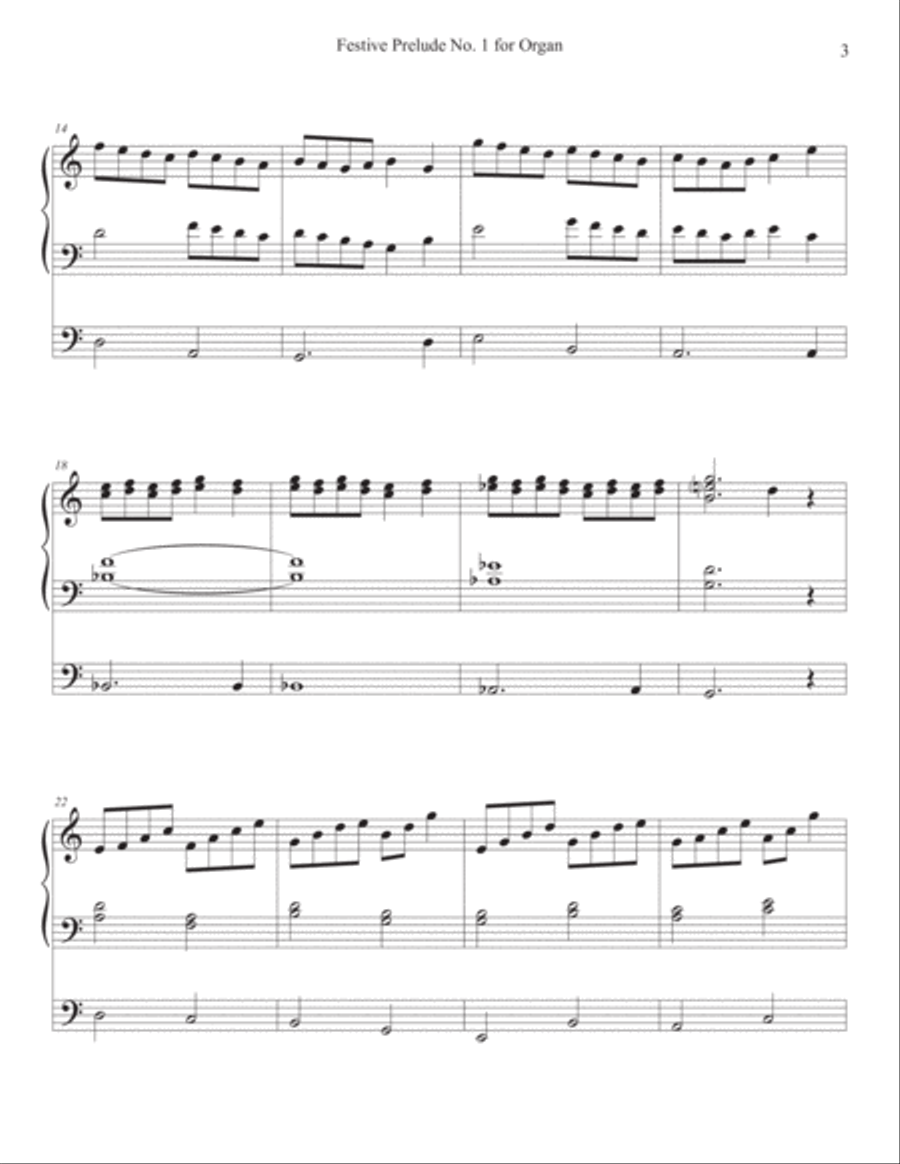 Festive Prelude No. 1 for Organ Festive Prelude No. 1 for Organ Organ Solo scores gallery preview page 3