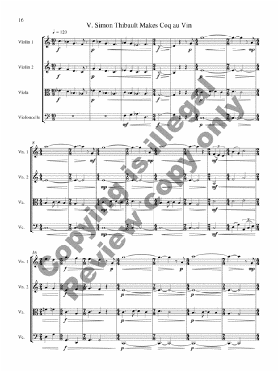 String Quartet No. 5 (Bel Canto) String Quartet scores gallery preview page 29