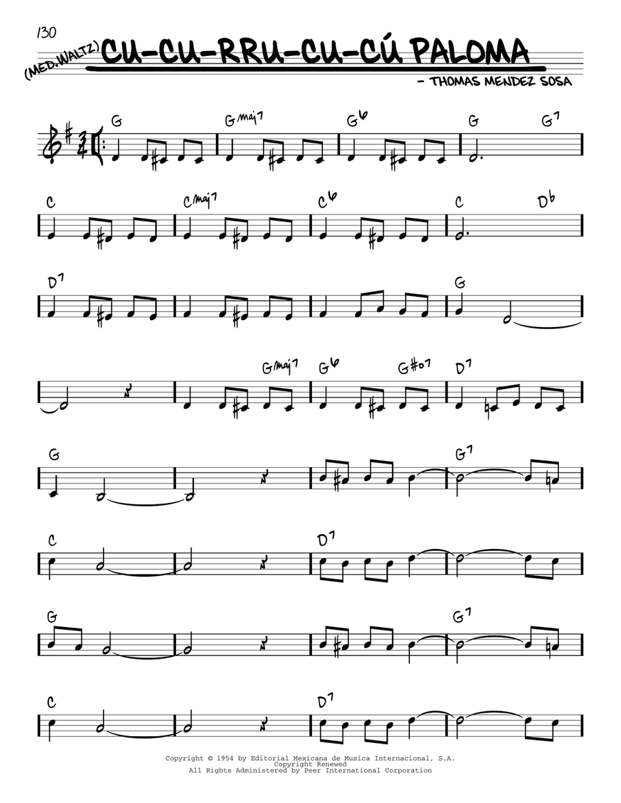 Cu-Cu-Rru-Cu-Cu Paloma Cu-Cu-Rru-Cu-Cu Paloma Piano scores gallery preview page 1